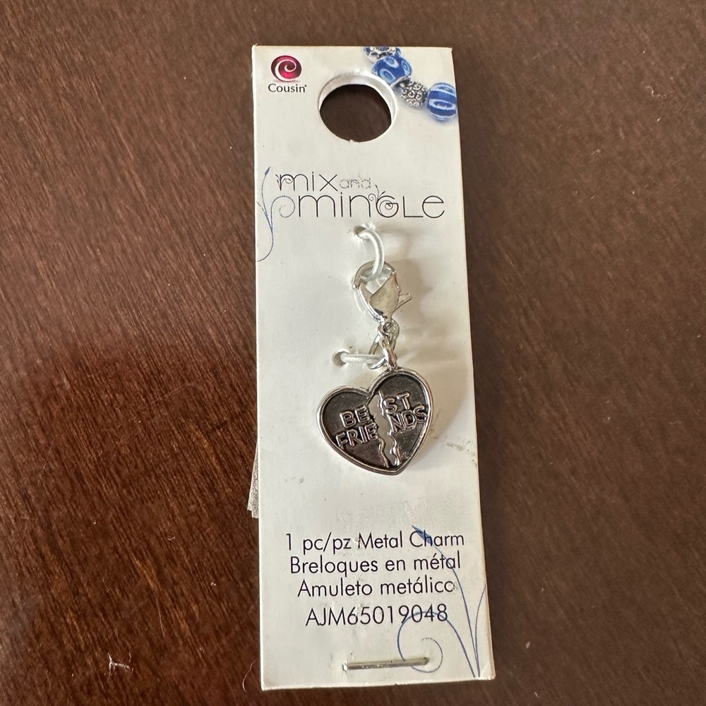 Mix and Mingle Silver Best Friends Charm